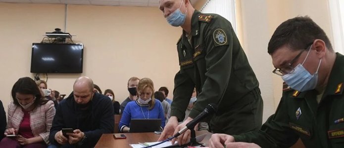 Заседание 22 марта 2021 года в 235-м Гарнизонном военном суде / Твиттер Вячеслава Гимади